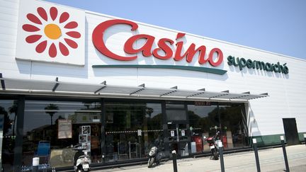 A Casino group store on June 27, 2023 in Hyères (Var).  (MAGALI COHEN / HANS LUCAS / AFP)