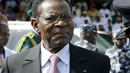 Guinée Equatoriale : Teodoro Obiang Nguema Mbasogo, 73 ans, détient le record de longévité. Il est à la tête de ce petit pays d’Afrique centrale depuis 36 ans et brigue un nouveau mandat. L’élection présidentielle est prévue en avril 2016. Le président milliardaire fera-t-il mieux qu’en 1995 ? Il avait été élu avec plus de 95,37%  des voix.  (AFP /Pius Utomi Ekpei )