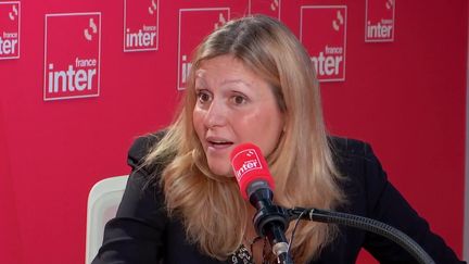 Yaël Braun-Pivet, la présidente de l'Assemblée nationale et députée Renaissance des Yvelines, était l'invitée de France Inter, le 4 août 2022. (FRANCE INTER / RADIO FRANCE)