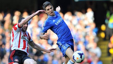 Oscar n'a pu que constater les dégâts contre Sunderland. (GLYN KIRK / AFP)