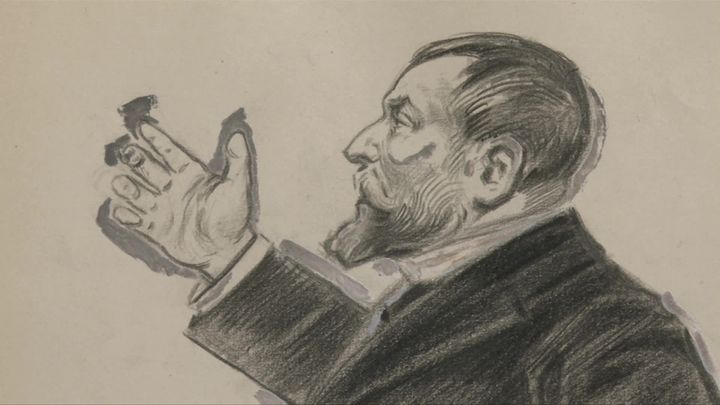 Jean Jaurès dessiné par Maurice Feuillet&nbsp; (T.Poirier / France Télévisions)