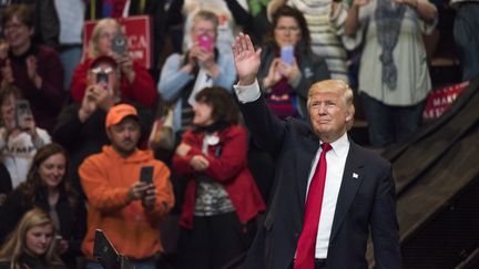 Donald Trump lors de son premier meeting de remerciement à Cincinnati dans l'Ohio (TY WRIGHT / GETTY IMAGES NORTH AMERICA)