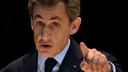 L'ex-président de la République Nicolas Sarkozy, actuel président des Républicains, le 29 octobre 2015 à Moscou (Russie). (KIRILL KUDRYAVTSEV / AFP)