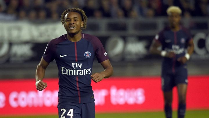 Christopher Nkunku lors d'un match de Ligue 1 entre Amiens et le Paris Saint-Germain au stade de la Licorne, le 4 mai 2018. (FRANCOIS LO PRESTI / AFP)