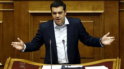 &nbsp; (Alexis Tsipras au Parlement, lors de l'annonce d'un référendum sur les demandes formulées par les créanciers de la Grèce © Alkis Konstantinidis/Reuters)