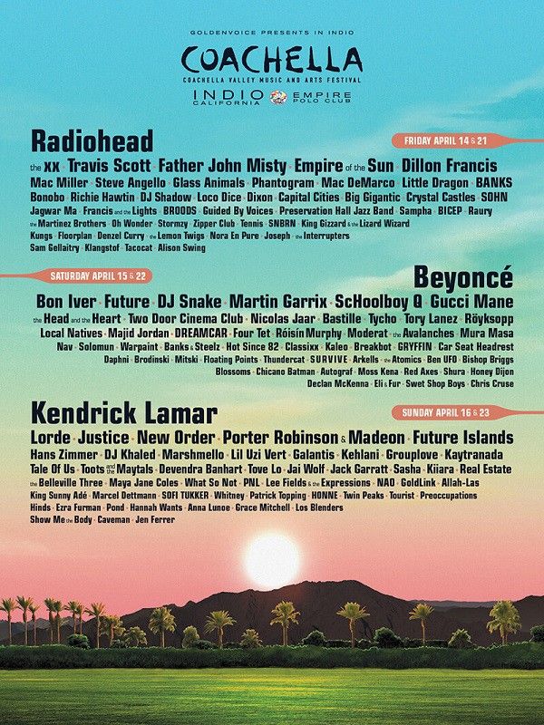 L'affiche 2017 du festival américain Coachella.
