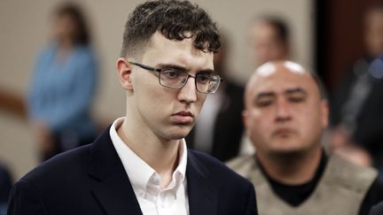 Patrick Crusius, perpetrator of the 2019 El Paso shootings, attends an arraignment hearing, Oct. 10, 2019, in El Paso, Texas.  (MARK LAMBIE/AP/SIPA)