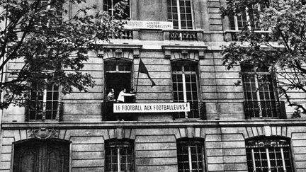 Occupation de la Fédération française de football, en mai 1968. (DR)