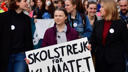 Greta Thunberg, à Bruxelles le 21 février 2019. (EMMANUEL DUNAND / AFP)