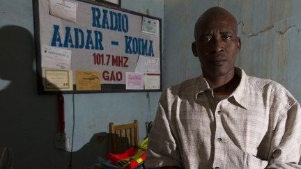 Le directeur de la radio communautaire AADAR-Koïma, Souleima Maiga, à Gao le 28 février 2013 (AFP - Joël Saget) (AFP)