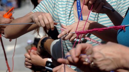 Le championnat de France de vitesse de tricot se déroulait à Lyon en 2007. (JEAN-PHILIPPE KSIAZEK / AFP)