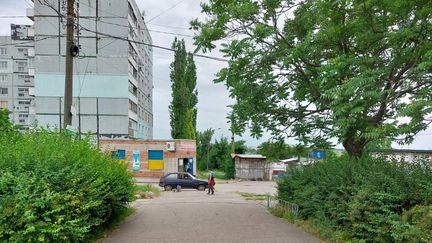 Stepnohirsk, petite ville de la région de Zaporijjia, ravagée par la guerre en Ukraine, en juin 2023. (OMAR OUAHMANE / RADIO FRANCE)