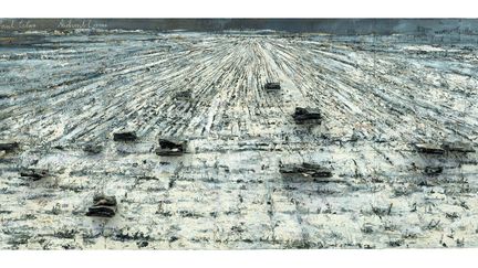 Anselm Kiefer, "Für Paul Celan : Aschenblume" (Pour Paul Celan : Fleur de cendre), 2006, Collection particulière
 (Photo Charles Duprat)