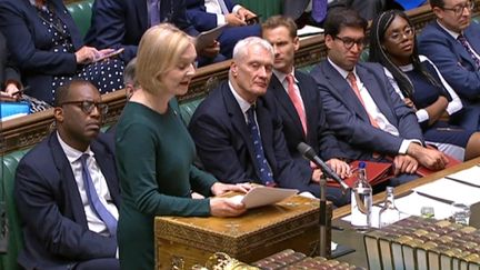 Liz Truss devant les députés anglais, le 8 septembre 2022.&nbsp; (AFP)