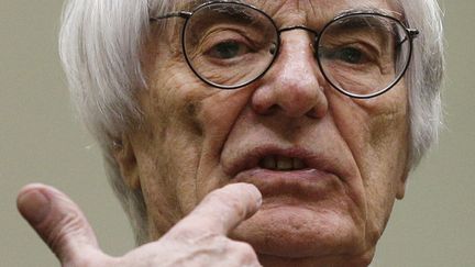 Bernie Ecclestone, le patron de la Formule 1, lors de son proc&egrave;s &agrave; Munich (Allemagne), le 24 avril 2014.&nbsp; (REUTERS)