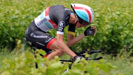 Le Luxembourgeois Andy Schleck durant le Crit&eacute;rium du Dauphin&eacute;, le 7 juin 2012. (PASCAL PAVANI / AFP)