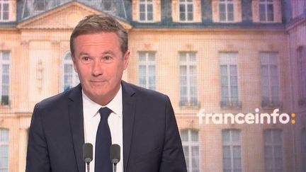 Nicolas Dupont-Aignan, candidat de Debout la France à l'élection présidentielle, était mercredi 30 mars l’invité du 8h30 franceinfo.&nbsp; (FRANCEINFO / RADIOFRANCE)