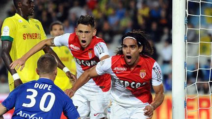 Falcao (AS Monaco) a ouvert le score face à Nantes (JEAN-SEBASTIEN EVRARD / AFP)