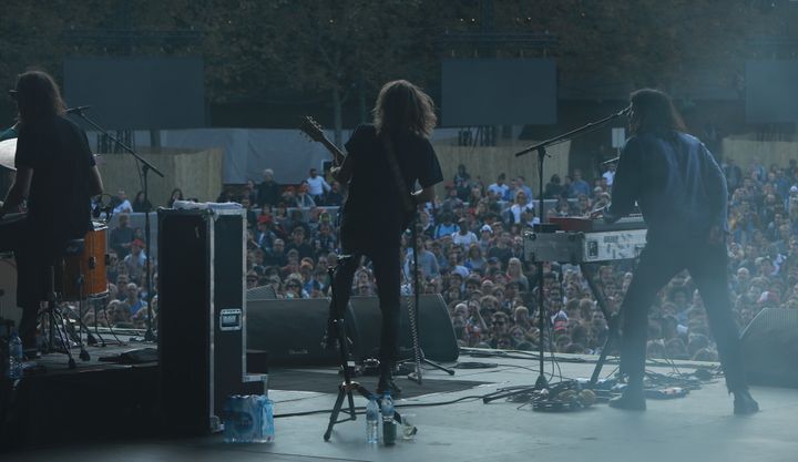 King Gizzard and The Lizard Wizard sur la Grande scène de Rock en Seine 2018.
 (Gilles Scarella / FTV)