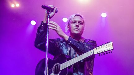 Le chanteur d'Arcade Fire Win Butler le 15 avril 2022, au festival Coachella (Californie, Etats-Unis). (AMY HARRIS/AP/SIPA / SIPA)