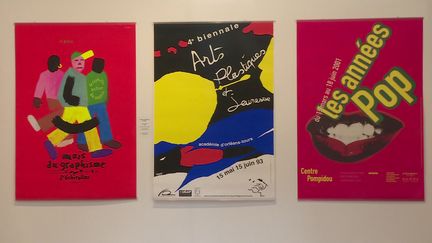 Affiches présentées pour l'exposition "La sérigraphie s'affiche" à Orléans (©A.Heudes / France Télévisions)