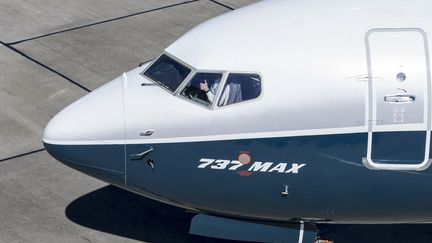 Le cockpit d'un B737 MAX sur l'aéroport de Renton (USA), le 16 mars 2018.&nbsp; (STEPHEN BRASHEAR / GETTY IMAGES NORTH AMERICA)