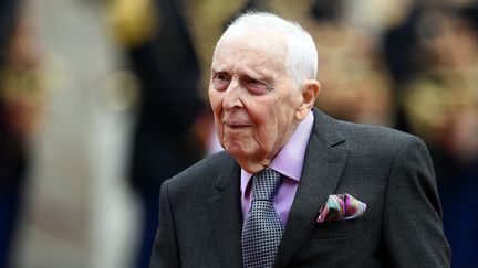 Daniel&nbsp;Cordier,&nbsp;résistant et ancien secrétaire de Jean Moulin au Palais de l'Élysée, le 13 mai 2017. (ALEXANDRE MARCHI / MAXPPP)