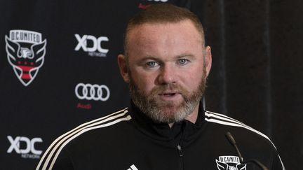 L'ancien attaquant de Manchester United, désormais entraîneur de DC United, en conférence de presse le 12 juillet 2022. (ROBERTO SCHMIDT / AFP)