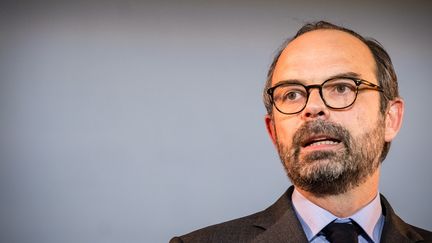 Le Premier ministre Edouard Philippe lors d'un discours, à Lyon (Rhône), le 19 février 2018. (FRANCK CHAPOLARD / CROWDSPARK / AFP)