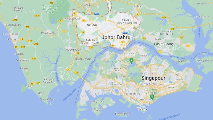 Si la pénurie de chefs cuisiniers touche touche la Malaisie, elle est particulièrement sévère dans la capitale de l'État du Johor, Johor Bahru, située juste en face de la cité-État de Singapour. (GOOGLE MAPS)