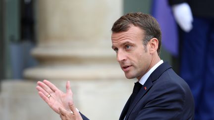 Emmanuel Macron, le&nbsp;17 octobre 2018, à l'Elysée.&nbsp; (MUSTAFA YALCIN / AFP)