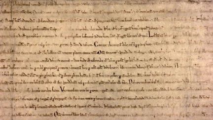 Une des copies originales de la Magna Carta, celle du Clark Art Institute de Williamstown (Massachusetts)
 (Ben Garver / AP / SIPA)