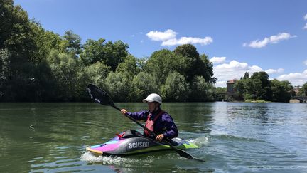 L'agglomération a fait appel à des sportifs de haut-niveau pour être ambassadeur du territoire, comme la kayakiste free-style Marlène Devillez. (JÉRÔME VAL / FRANCE-INFO)