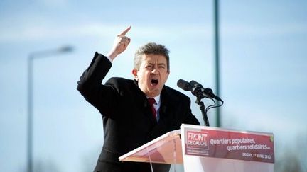 Jean-Luc Mélenchon à Grigny (1er avril 2012) (AFP)