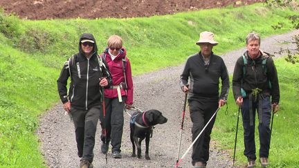 Des malvoyants en randonnée sur le chemin de Stevenson&nbsp;&nbsp; (France 3 Auvergne)