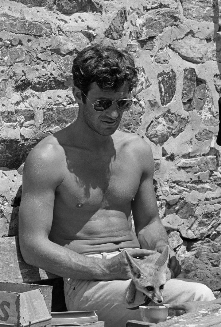 Jean-Paul Belmondo à l'été 65, sur le tournage de "Pierrot le fou". (Alain Noguès)