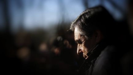 François Fillon, le 1er décembre 2016, lors d'un déplacement à Chatenay, dans la Sarthe. (DENIS ALLARD / REA)