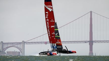 L'Emirates Team New Zealand à San Francisco (EZRA SHAW / GETTY IMAGES NORTH AMERICA)