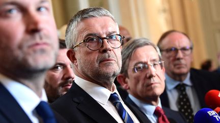 Bertrand Plancher, le président du groupe Liot à l'Assemblée nationale, le 20 mars 2023. (BERTRAND GUAY / AFP)