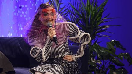 La chanteuse Björk lors d'une interview à Montréal (Canada) en 2016 (Red Bull Content Pool/SIPA)