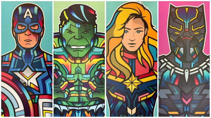 Des oeuvres représentant des héros Marvel en style pop art ont été réalisées spécialement pour orner les couloirs de l'hôtel. (Anthony Jammot)