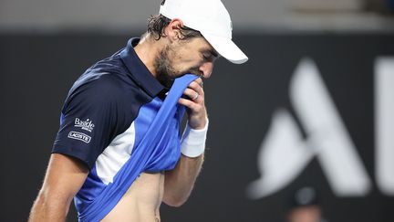 Jérémy Chardy a été logiquement éliminé par Andrey Rublev au premier tour de l'US Open. (DAVID GRAY / AFP)