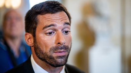 Julien Odoul, porte-parole du RN, le 19 juillet 2022. (XOSE BOUZAS / HANS LUCAS via AFP)