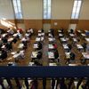 Des élèves de terminale passent l'épreuve de philosophie du bac, le 17 juin 2019, à Strasbourg (Bas-Rhin).&nbsp; (FREDERICK FLORIN / AFP)