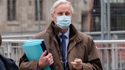 Le négociateur européen Michel Barnier&nbsp;à Londres (Royaume-Uni), le 2 décembre 2020. (WIKTOR SZYMANOWICZ / NURPHOTO / AFP)