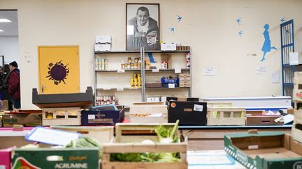 Un local des Restos du Cœur à Saumur, en février 204. (FREDERIC PETRY / HANS LUCAS VIA AFP)