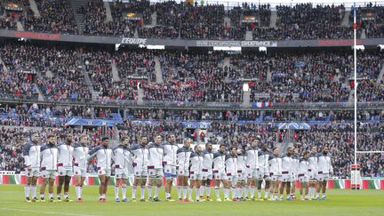 Le XV de France avant un match de rugby contre l'Italie au Stade de France, à Saint-Denis, le 6 février 2016. (STEPHANE ALLAMAN / AFP)