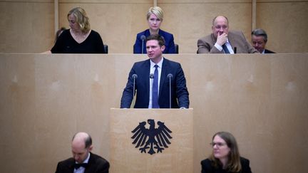 Menteri Keuangan Negara Jerman, Florian Toncar, di Berlin (Jerman), 7 Desember 2023. (BERND VON JUTRCZENKA / AFP)