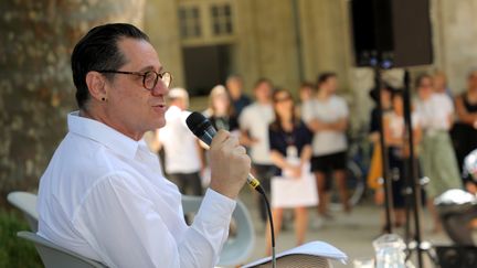 Olivier Py à la clôture du festival d'Avignon 2022. (HIELY CYRIL / MAXPPP)