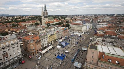 Zagreb avec une vue de la place Bana Jelacica et de la cathédrale.&nbsp; (BLOOMBERG / GETTY IMAGES)